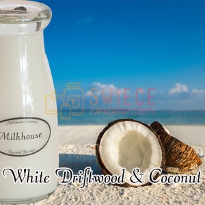 Milkhouse Candles WHITE DRIFTWOOD & COCONUT Milk Bottle