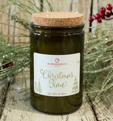 CHRISTMAS TIME - Vintage Green Jar - 10oz Candle.jpg