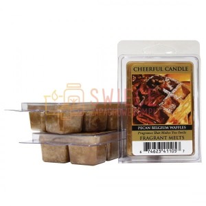 Cheerful Candle Pecan Belgium Waffles Wosk