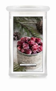 Classic Candle SUGARED CRANBERRIES 2 Wick Large Jar