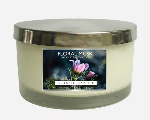 Classic Candle FLORAL MUSK Świeca SOY Średnia