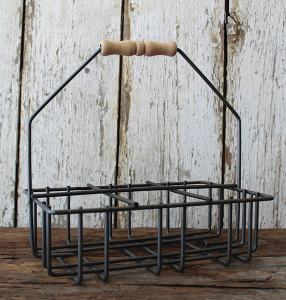 Milkhouse Candles 6 Cell Milkbottle Carrier with Wooden Handle