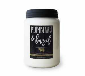 Milkhouse Candles PLUMBERRY & BASIL Farmhouse Jar