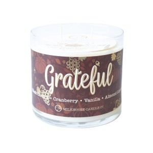 Milkhouse Candles GRATEFUL LE Thanksgiving 12 oz Jar