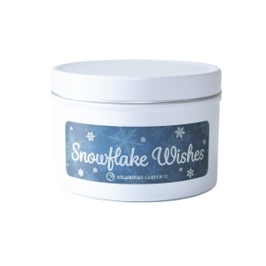 Milkhouse Candles SNOWFLAKE WISHES LE Christmas 5 oz White Tin