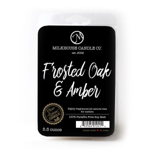 Milkhouse Candles FROSTED OAK & AMBER Wosk Duży