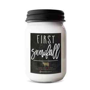 Milkhouse Candles FIRST SNOWFALL Mason Jar