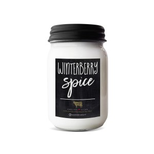 Milkhouse Candles WINTERBERRY SPICE Mason Jar