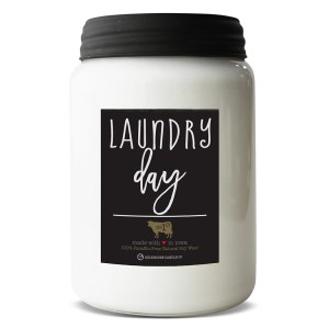 Milkhouse Candles LAUNDRY DAY Farmhouse Jar