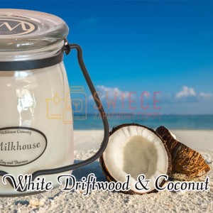 Milkhouse Candles WHITE DRIFTWOOD & COCONUT Świeca Średnia