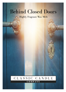 Classic Candle BEHIND CLOSED DOORS Wax Melt